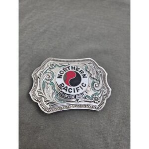Northern Pacific Railway Yellowstone Monad Enamel Belt Buckle